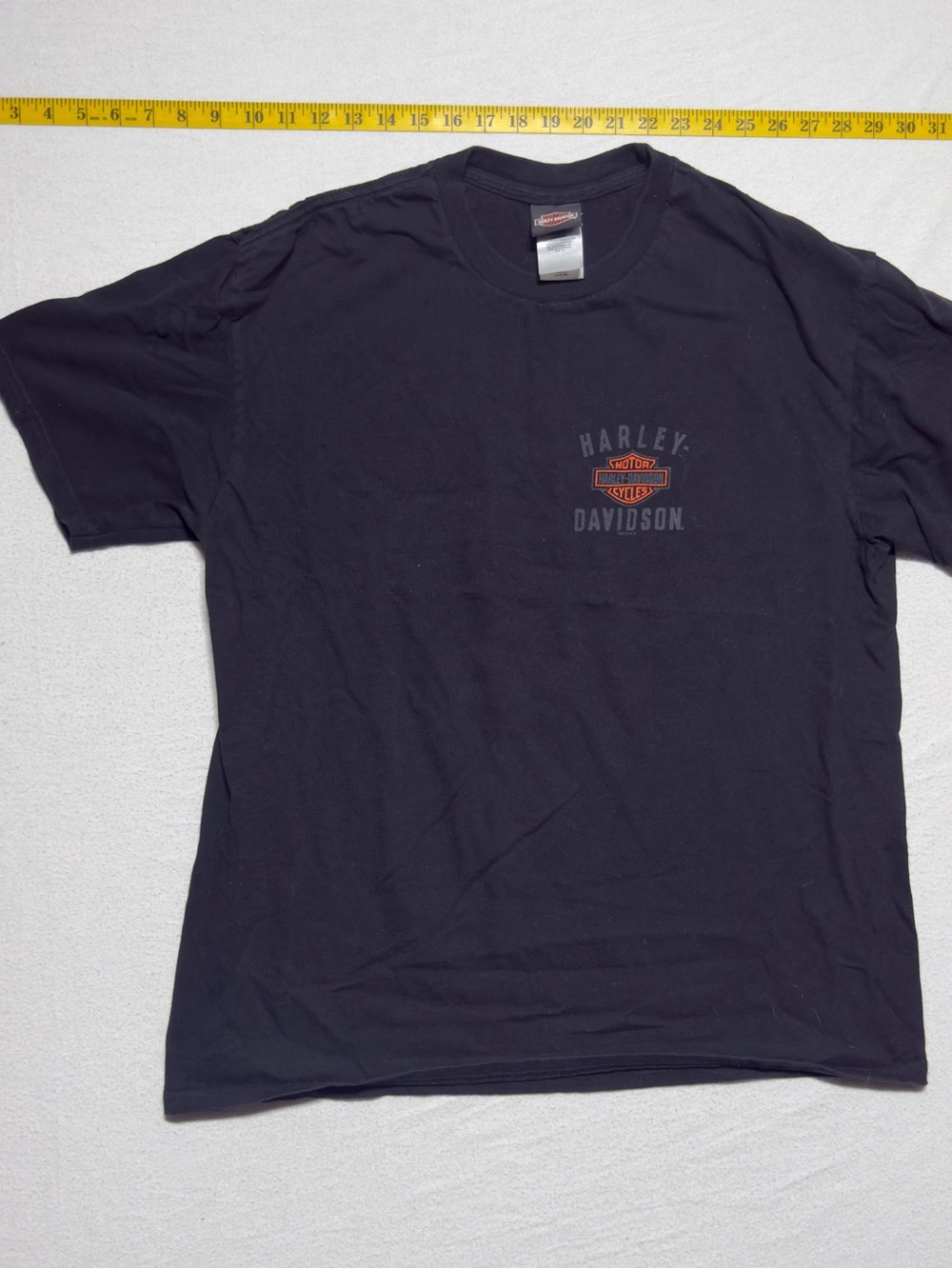 2013 Harley-Davidson Black Short Sleeve Logo T-Shirt with pinup girl